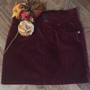 Cute burgundy corduroy 10/12 skirt